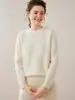 Suéter de Cachemir de Punto Trenzado con Cuello Redondo 2026 Nuevo Estilo Otoño e Invierno Suéter Base Grueso para Mujer Suéter Pulóver Elegante y Suave