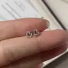 Brincos Mini Amor Banhados a Ouro 18K Prata 925 Esterlina Feminino Simples Pequeno Fresco Temperamento Pequeno e Requintado Brincos de Luxo