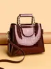 Bolso de Hombro Vintage de Moda Transfronterizo para Mamás, Bolso Cruzado Elegante con Estampado de Piedra para Mujeres de Mediana Edad