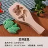 Nuevo Molde de Madera Molde de Madera Maciza Galleta Tono Verde Pastel de Frijol Mungo Snack Piel de Hielo Molde de Pastel de Luna de Madera Pasta Horneado