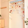 Tela de Janela Kawaii Morango Fresco Doce para Meninos e Meninas Quarto com Bay Window Cortina Sem Furo Cortina Divisória Decorativa