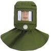Sombrero Protector con Capucha para Chorro de Arena, Gorra a Prueba de Polvo, Máscara Facial Completa, Lona Engrosada, Sombrero Chal para Lijado y Pintura, Protección Montada en la Cabeza