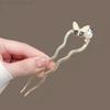Nueva horquilla china elegante con forma de U de mariposa y perla, de alta calidad, con placa para la parte posterior de la cabeza, broche para el cabello, horquilla para el cabello, tocado Hanfu