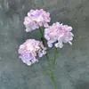 Flores artificiales de hortensia de múltiples cabezas para arreglos de boda, decoración de ventanas, arreglos florales, flores de seda hechas a mano, adornos de flores artificiales transfronterizos al por mayor