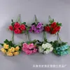 Primavera 7 rosas flores de simulación flores para sostener en bodas decoración de simulación de rosas ramo de flores artificiales rosas de simulación al por mayor