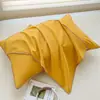 Fundas de almohada de algodón cepillado engrosadas 48x74 cm, juego de dos, fundas de almohada para adultos de algodón puro, funda de color sólido individual para relleno
