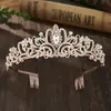 Venta Caliente Transfronteriza Corona de Novia para el Cabello con Diamantes de Cristal Corona de Cumpleaños Tiara Diadema para Actuación Infantil Accesorios para el Cabello