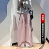 Pantalones Bombachos de Lino Tencel para Mujer Verano Delgados Cintura Alta Sueltos Casuales Pequeña Cimitarra Frescos Pierna Ancha