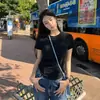 Camiseta Única de Diseñador de Manga Corta para Mujer, Verano 2025, Moda Hot Girl Estilo Ins, Corte Ajustado, Favorecedora, Top Versátil