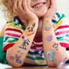 Novos Adesivos de Tatuagem Espacial Desenho Animado Infantil Universo Interestelar Astronauta Temporários à Prova d'Água Adesivos à Prova d'Água Atacado Transfronteiriço