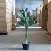 Planta de cactus de simulación paisaje desértico verde cactus mexicano midiendo pies columna de cactus falso plantas verdes de arena