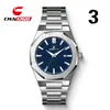 Chaxigo Banda de Acero Hombres Simple Negocios Moda Hombres Impermeable Cuarzo Luminoso Calendario Reloj Hombres 7617