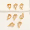 Nuevos Accesorios Colgantes Dulces Chapado en Cobre Oro Real de 14K Diamante Geométrico Colgante Doble para Colgar Colgante para Pulsera Pendientes DIY
