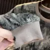 Otoño e Invierno Nuevo Estilo Cielo Estrellado Strass Polar Engrosado Cuello Redondo para Hombre Camiseta de Manga Larga Casual Elegante Camiseta Base