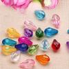 Contas de gota d'água superfície lapidada pulseira colar de contas feito à mão DIY contas soltas furo reto contas acrílicas 93