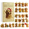 Calendario de Adviento Navideño Temático de Mascotas 2026 Caja Sorpresa Caja de Regalo para Amantes de los Perros Adorno para Árbol de Navidad