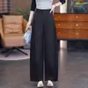 Pantalones anchos de pierna curva de tiro alto, corte relajado, hechos a medida para mujer, nuevo estilo 2026, adelgazantes, con efecto de caída, versátiles, estilo old money