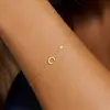 Pulsera con Colgante de Letra Inicial 26 de Moda Transfronteriza, Cadena Fina de Moda con Letras Inglesas Mayúsculas A-Z Joyería