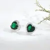Pendientes de Corazón de Melocotón Microincrustados de Circonita con Aguja de Plata S925 Pendientes de Amor de Moda Coreana Pendientes Exquisitos de Lujo Ligero Fábrica de Origen