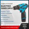 Broca de carregamento por atacado broca elétrica manual multifuncional chave de fenda elétrica de lítio broca elétrica doméstica ferramenta broca elétrica ferramenta de ferragens marcenaria impacto