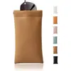 Bolsa de Almacenamiento para Gafas de Cuero, Estuche Protector para Gafas de Sol Unisex con Cierre Automático, Bolsa Portátil para Guardar Gafas de Sol