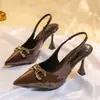 Zapatos Mary Jane Transfronterizos Europeos y Americanos Zapatos de Salón Punta Fina Retro Francés Tacón de Aguja Tacones Altos Zapatos de Mujer Tacones Altos de Temperamento Al por Mayor Trasero Tallas Grandes