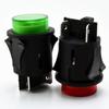 Interruptor de Botón Pbs3-4 Ranura para Tarjeta Triangular 25mm Interruptor de Botón Redondo de Bloqueo Automático Interruptor de Cochecito de 4 Pines con Luz