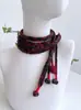 Bufanda fina triangular de estilo nacional retro estampada para mujer, bufanda de cuello de verano, bufanda fina cálida personalizada, bufanda bufanda bufanda