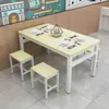 Mesa de Jantar Comercial Restaurante de Fast Food Restaurante de Lanches e Macarrão Mesa e Cadeiras de Jantar de Restaurante Loja de Café da Manhã Catering Mesa e Cadeiras de Jantar Econômicas um Conjunto