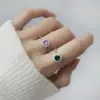 Anillo Ovalado Huevo de Paloma Rosa Diamante Súper Brillante, Lujoso, Dulce, De Aspecto Caro, Diseño de Nicho, Moderno, Anillo de Lujo Ligero y Versátil