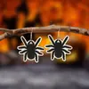 Pendientes Europeos y Americanos Transfronterizos de Calavera y Calabaza de Halloween, Murciélago de Acrílico, Araña, Pendientes Creativos Personalizados