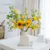 Simulação de Plantas Verdes e Pacote de Plantas Vaso Doméstico Hotel Casamento Arranjo de Flores Arranjo de Verdejamento Decoração Flores Artificiais