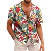 Camisa Hawaiana de Manga Corta con Estampado para Hombre de Verano Amazon Transfronterizo Fábrica de Origen Casual y Versátil