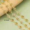 Nova Primavera e Verão Promoção Quente Corrente de Flores Frescas Corrente de Flor Cobre Banhado Ouro Real 18K DIY Colar Pulseira Corrente Semi-acabada