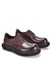 Sapatos Masculinos de Couro Genuíno Sapatos Derby de Sola Grossa Sapatos Masculinos Estilo Britânico Moda de Alta Qualidade Confortáveis Bico Redondo Aumento da Altura do Dedo Grande Sapatos Casuais de Couro