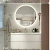 Juego de gabinete de baño nórdico, moderno y simple, con lavabo cerámico integrado para lavarse las manos y la cara, juego de tocador de baño