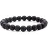 Pulseira de Cristal Natural Cristal Branco Obsidiana Lunar Turquesa Branca Olho de Tigre Lápis Lápis Pulseira Elástica de Contas