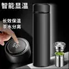 Taza térmica inteligente con medición de temperatura, pantalla digital LED táctil, visualización de temperatura, taza con separación de té y agua, acero inoxidable, alto valor estético