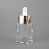 En stock 30ml Esencia Embotellado de Vidrio Cosmético Empaque Portátil Material Transparente Grueso Fondo Grueso Botella Gotero