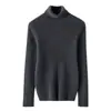 Suéter de punto para mujer, cuello alto de pelo, simple, color liso, sin costuras, ropa de primera línea, básico para otoño e invierno, ajustado, adelgazante