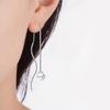 Corea del Sur Perla Línea de Oreja Borla Pendiente Colgante Largo Elegante Pendientes de Botón para Mujer Estilo Coreano Distintivo Moderno Joyería para la Oreja Línea de Oreja