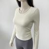 Camiseta deportiva adelgazante ajustada de manga larga para mujer, ropa para correr, entrenamiento, fitness, ropa de yoga, ropa profesional para pilates, ropa exterior de otoño.