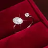 Anillo con Diseño Creativo de Champiñón Ajustable Moda Simple Estilo Coreano Anillo Tachonado para Mujer Joyería Suministro Exclusivo Transfronterizo