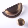 Manípulo Embutido Montado na Superfície Concha Simples Orelha Amarelo Bronze Antigo Manípulo Guarda-Roupa Armário Gaveta Manípulo Semicircular