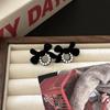 Pendientes Dulces de Lazo Pendientes de Terciopelo Lujo Ligero Perla Alta Calidad Combinan con Todo Diseño Diario de Nicho Pendientes Elegantes