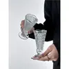 Jarrón de Vidrio Creativo Europeo para Encimera Decoración de Mesa de Noche en Casa Jarrón Decorativo Retro Exquisito para Tocador