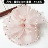 Elegante Accesorio para el Cabello Estilo Hepburn con Malla y Perlas para Coletas Bajas