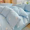 2026 Nuevo Estilo Vintage Hilo Esponjoso Suave y Transpirable Funda Nórdica para Dormir Desnudo, Pieza Única