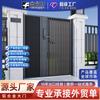 Puerta de Entrada de Aleación de Aluminio, Sistema de Doble Puerta Finamente Tallado Hecho a Medida, Puerta con Cerradura Inteligente de Contraseña, Puerta Exterior de Aleación de Aluminio Estilo Rural