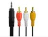 MYE/Meiyuer Linha de Áudio 3.5mm Uma para Três Linha Lotus Linha de Áudio e Vídeo Linha de Conexão RCA Uma para Três Linhas 3AV